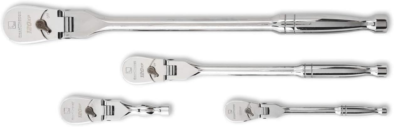 GEARWRENCH 4 Piece 1/4', 3/8' & 1/2' Drive 120XP™ Flex Head Ratchet Set | 81230P