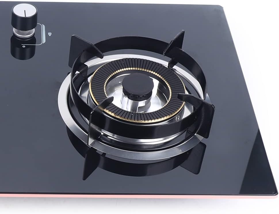 Gas Cooktop 22Inch，Built in Gas Cooktop 2 Burners Stainless Steel Stove with Conversion Kit Thermocouple Protection Center Burner with Flame Failure Protection Removable Grates and Installation