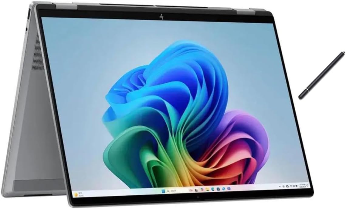 HP OmniBook X Flip 2-in-1 16' FHD+ Touch Screen Laptop |AMD Ryzen AI 5 340|AMD Radeon 840M | Copilot|Backlit|Meteor Silver| 16GB RAM DDR5 | 512GB SSD |Windows 11 Home|Bundle with Stylus Pen