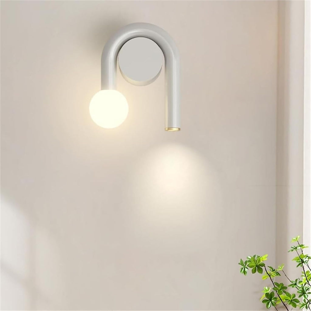 Wall Light Fixtures Wrought Iron LED Wall Sconce 12W Decorative Wall Lamp for Bedroom Living Room Corridor and Indoors(White)