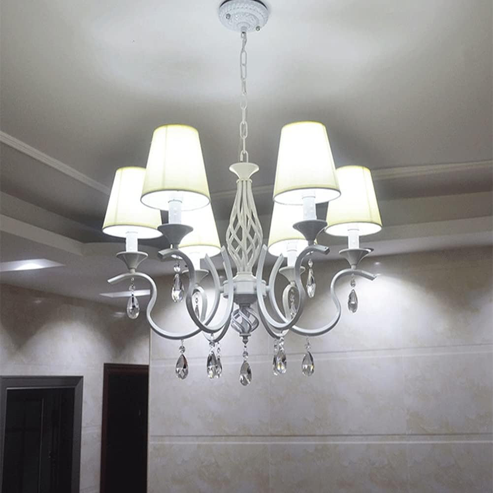 Industrial Pendant Light American Style Minimalist Candle Chandelier European Style Vintage Crystal Pendant Light Wrought Iron Ceiling Lighting Fixture Lamp for Dining Room Bathroom Foyer Living Room