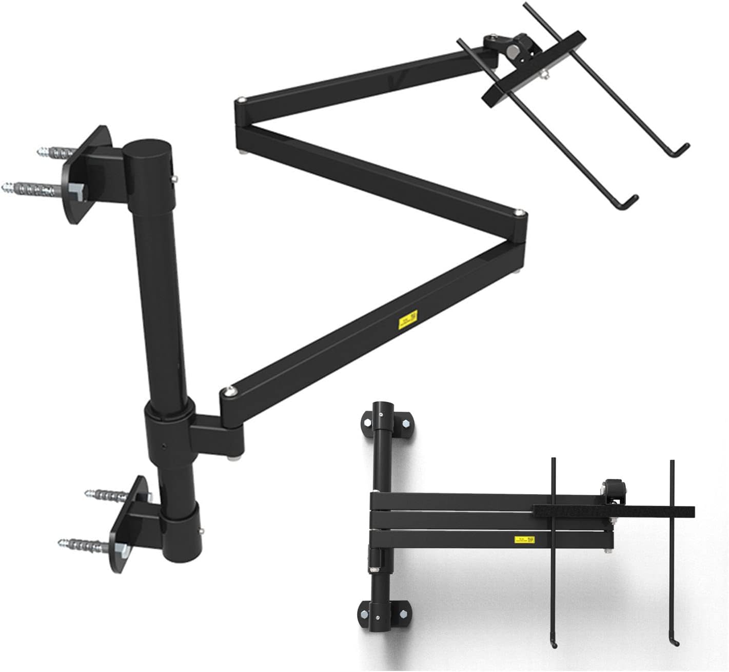 Wall Mount Laptop Stand - Swing/Tilt/Rotate Adjustable Screen Mount for 13-17 inch Laptops