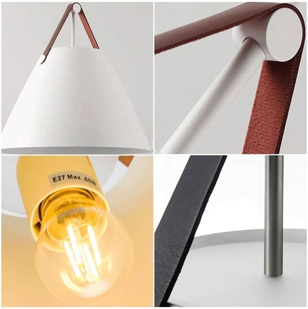 OJRGG Scandinavian Modern Pendant Light Single Head Adjustable Chandelier Wrought Iron Ceiling Light Fixture for Kitchen Island Dining Room Bedroom Hallway Bar Living Room Hanging Light(White,36cm)