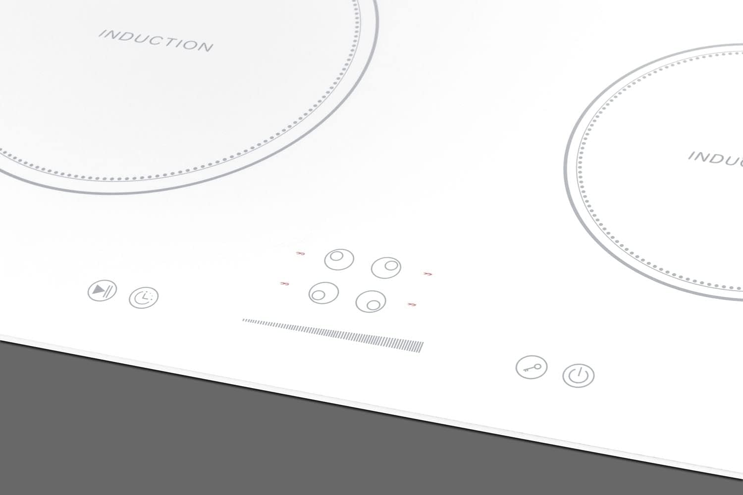 Summit 24' Induction Cooktop, 4 Cooking Zones, 208-240V Electric Cooktop, ADA Compliant Design, Black - SINC4B241B