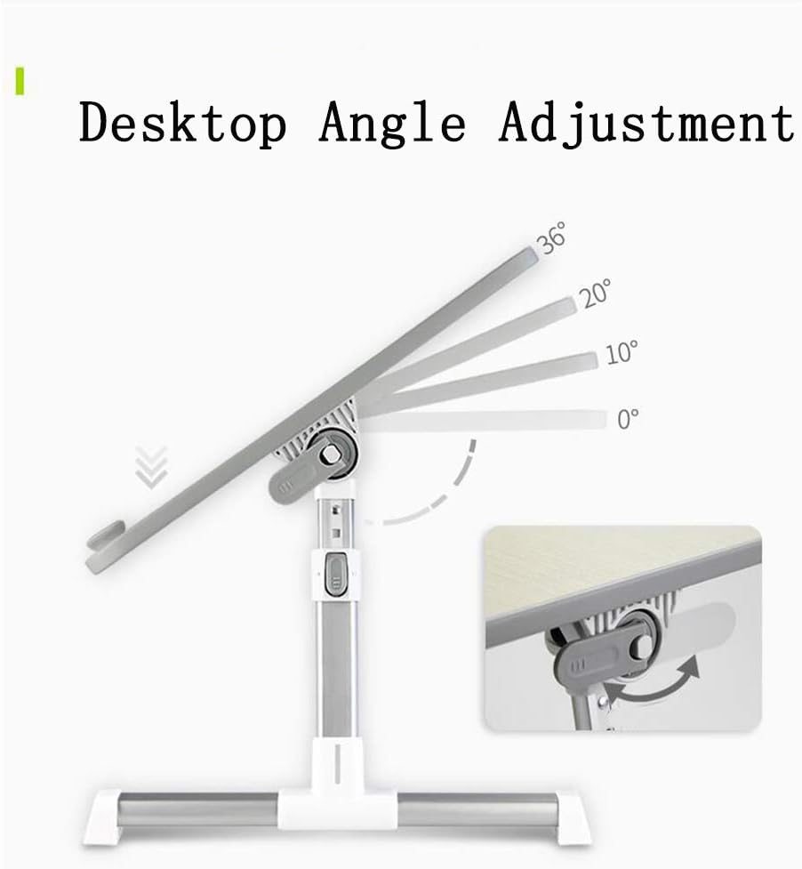 Laptop Table,Portable Laptop Stand,Laptop Stand Adjustable Height,Laptop Stand with Fan,for Bed/Sofa/Desk