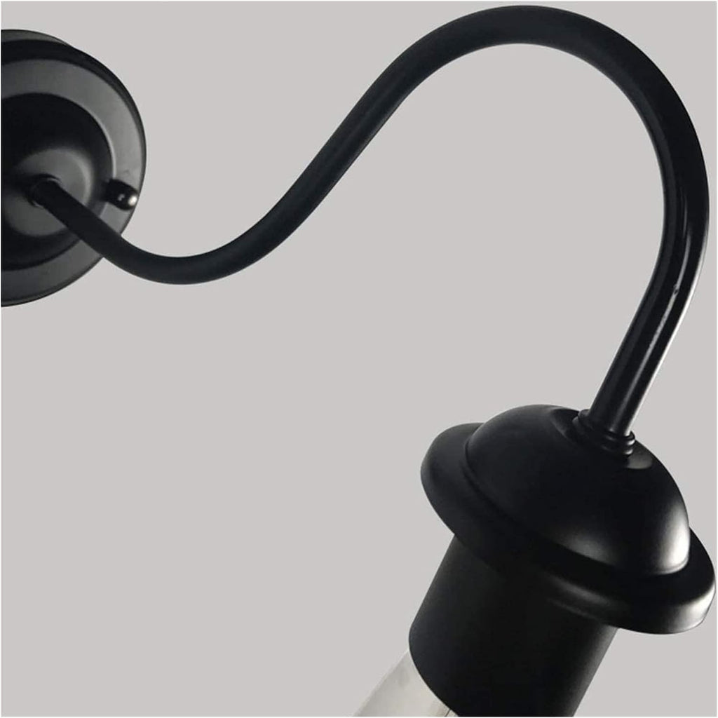 LED Pendant Lamp Black Retro Wall Sconce Lamp Holder Wrought Iron Indoor Lantern Wall Mount Lighting Fixture,Hallway