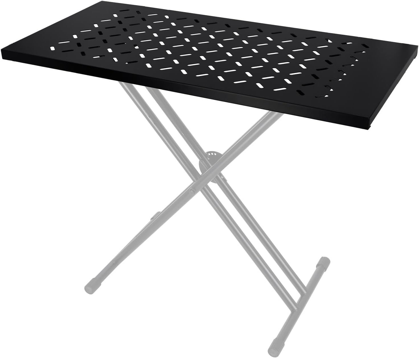 Rockville Bundle: RKS42X 2-Tier X-Stand Keyboard or DJ Stand w Quick Release Mechanism! Bundle with KS2 Shelf For Z-Stand or X-Stand - Turns Keyboard Stands Into DJ Table (2 Items)