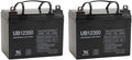 UPG UB12350 12V 35Ah Pride Victory AGM1234T Scooter Replacement Battery - 2 Pack