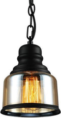 Chandelier Light Vintage Amber Glass Pendant Light Industrial Wrought Iron Hanging Lamp Mini Modern Black Adjustable Ceiling Chandelier Lights Fixture for Kitchen Island Farmhouse Loft Bar Hallway Han