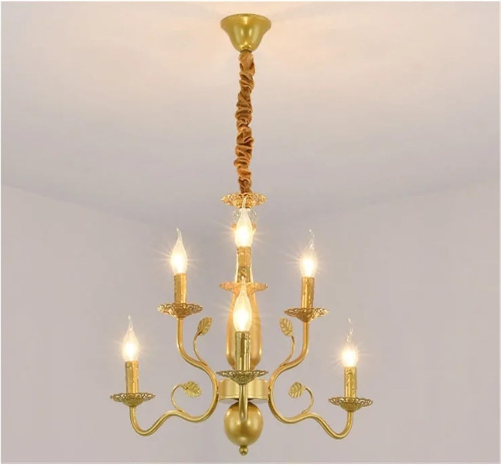 Modern Black/Gold Wrought Iron Candle Light Retro Europe and America 6 12 Lights Chandelier Dining Room Chandelier,Dining Light Fixtures