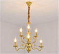 Modern Black/Gold Wrought Iron Candle Light Retro Europe and America 6 12 Lights Chandelier Dining Room Chandelier,Dining Light Fixtures