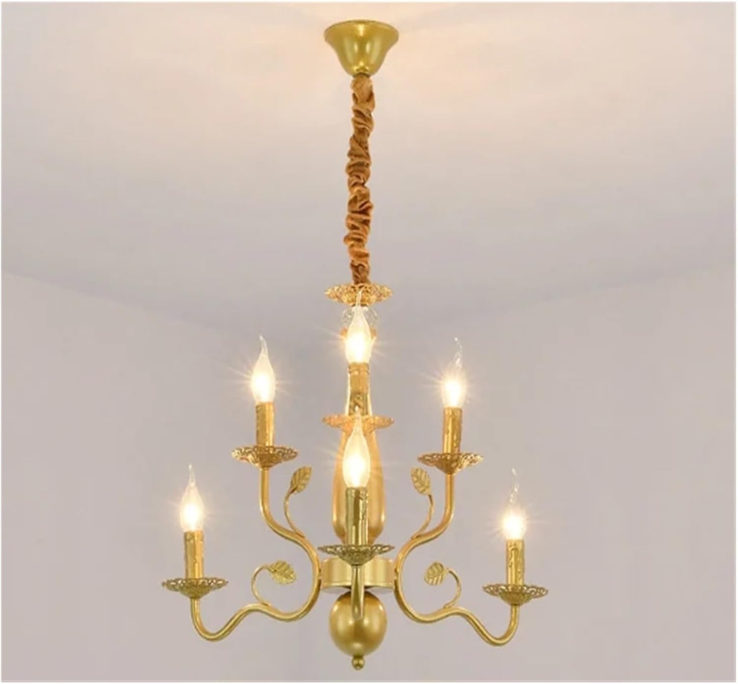 Modern Black/Gold Wrought Iron Candle Light Retro Europe and America 6 12 Lights Chandelier Dining Room Chandelier,Dining Light Fixtures