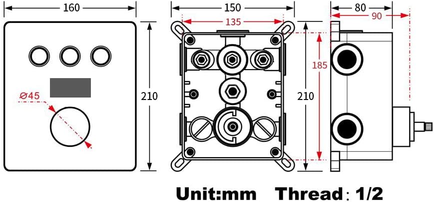 Shower Faucet System Matte Black Ceiling Mount 12 Inch Full Body Shower Head Set With 4PCS Body Spray Jet Three Function Shower Mixer Set, Can Work Together