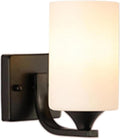 1/2-Light Modern Wall Sconces, Mid-Century Indoor Wall Lamps with Wrought Iron Painted Body, Vintage Industrial Vanity Wall Light Fixture for Bedroom, Living Room, Hallway, Bathroom(7.1in)