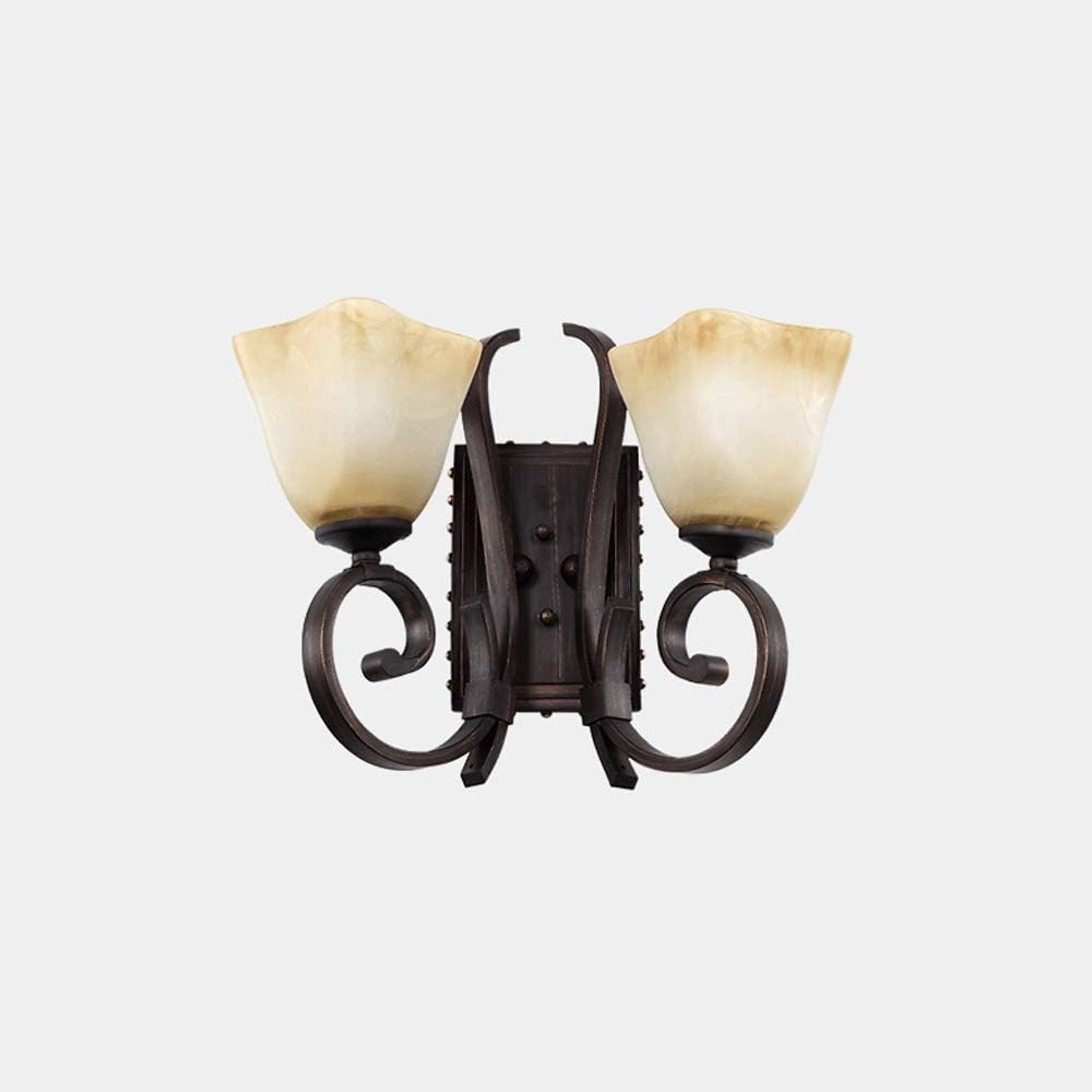 Wall lamp, Creative Gooseneck Black Wall Light Retro Personality Wall Illumination Fixtures Country Wrought Iron Wall Sconce Hotel Aisle Bar Lobby Home Decoration Wall Lant(Double Head)