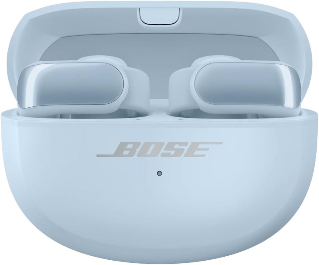 Bose Ultra Open Earbuds with Immersive Audio, Open Ear Wireless Clip on Earbuds for Comfort, OpenAudio for Awareness, Bundle Silicone Case Cover for Ultra Open Earbuds (Moonstone Blue)