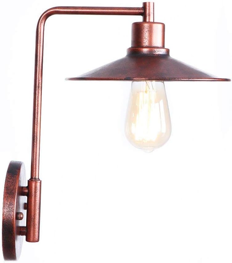 Wall Mounted Light Retro Metal Wall Lamp Vintage Industrial Wrought Iron Wall Light Sconce for Restaurant Living Room Bathroom Clothing Store Bedside Wall-Mounted Lighting Reading Light