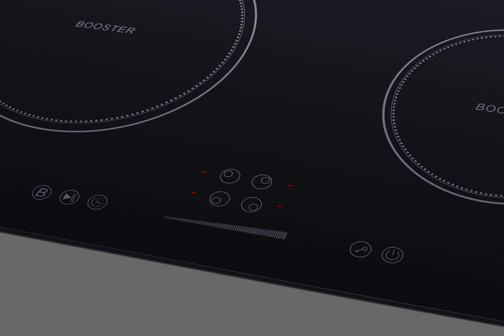 Summit 24' Induction Cooktop, 4 Cooking Zones, 208-240V Electric Cooktop, ADA Compliant Design, Black - SINC4B241B