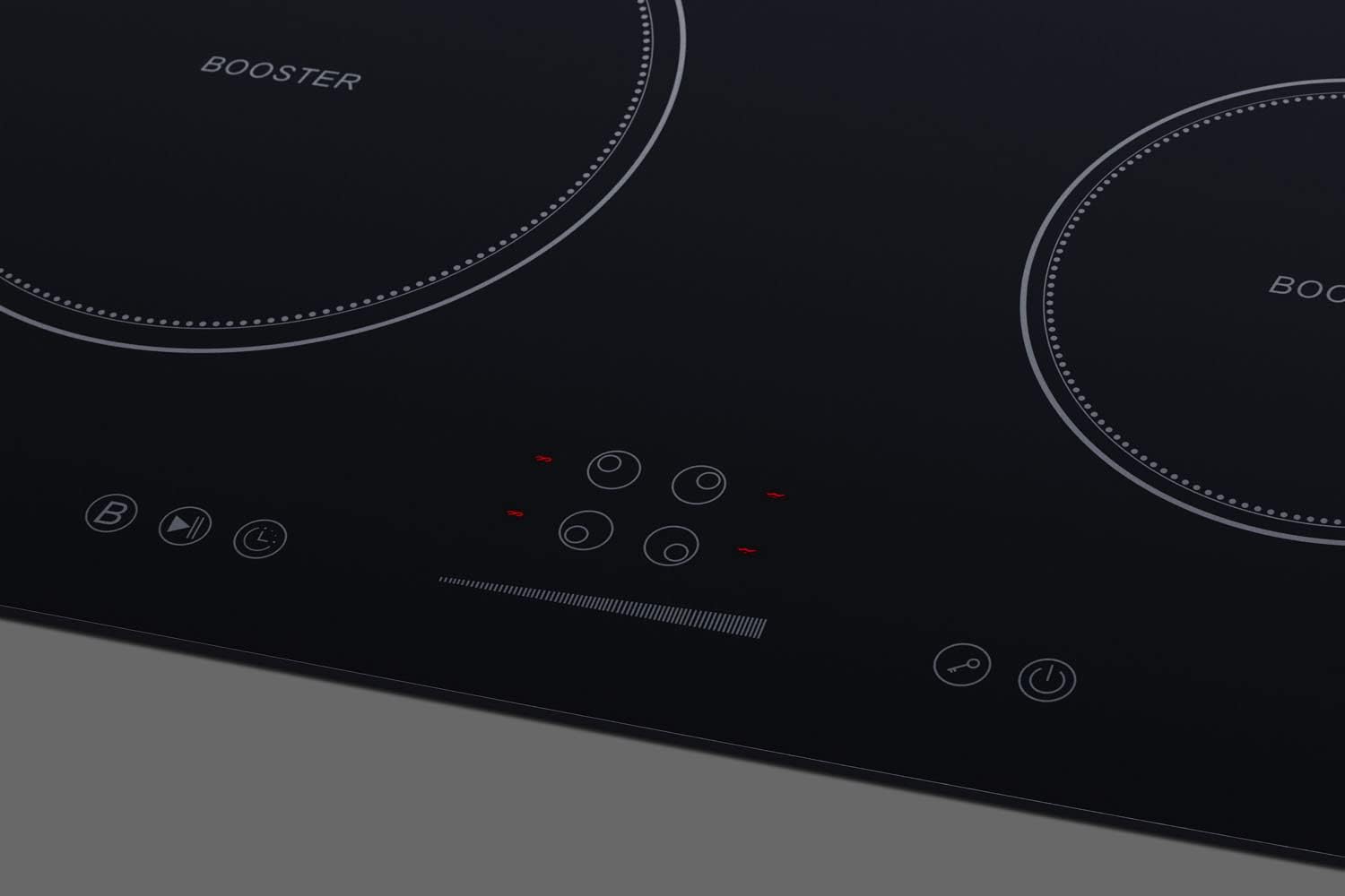 Summit 24' Induction Cooktop, 4 Cooking Zones, 208-240V Electric Cooktop, ADA Compliant Design, Black - SINC4B241B