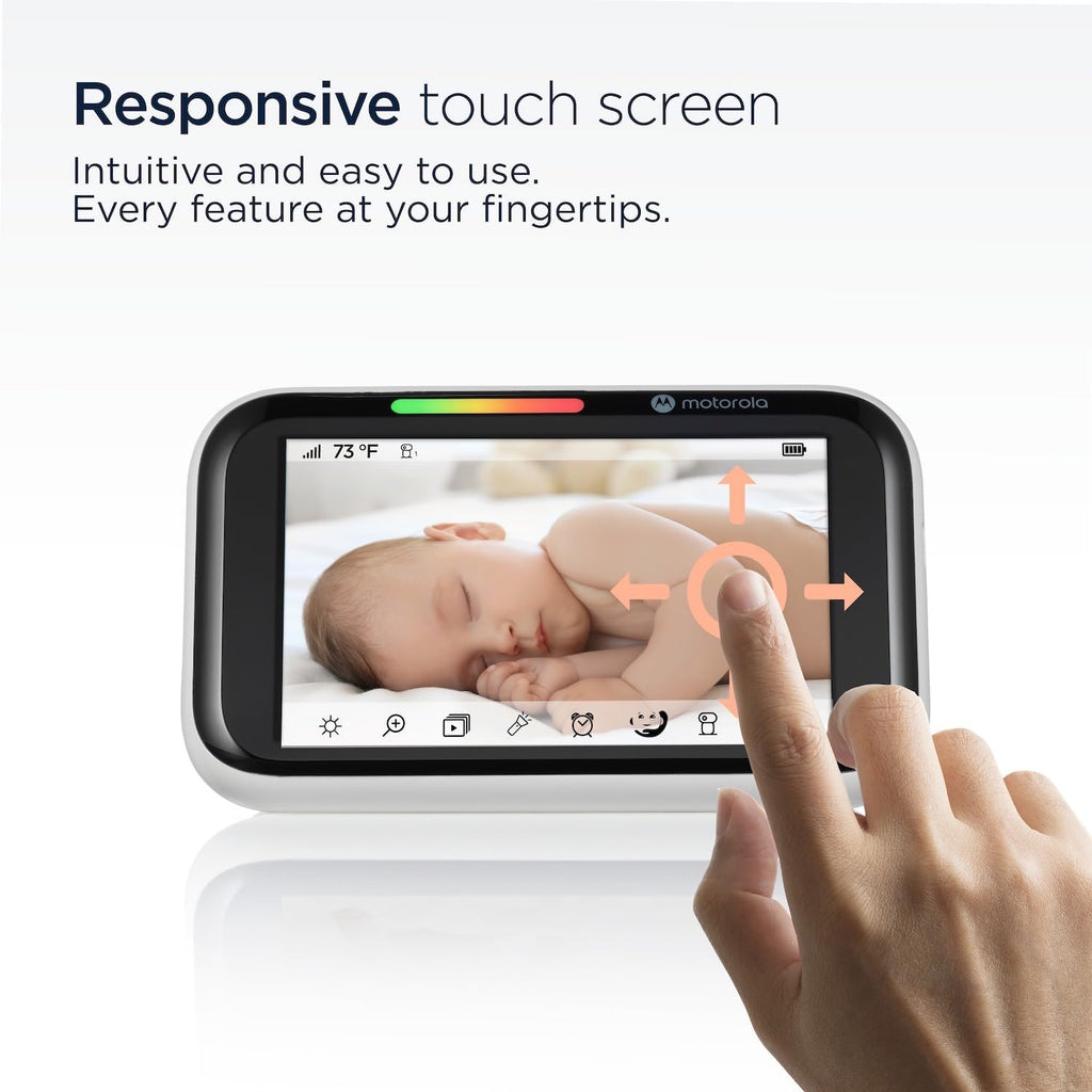 Motorola Nursery PIP1710 Connect Baby Monitor with AI Cry Detection & Translation | Wi-Fi HD Camera, 5' Touch Screen Parent Unit, App Monitoring, Night Vision