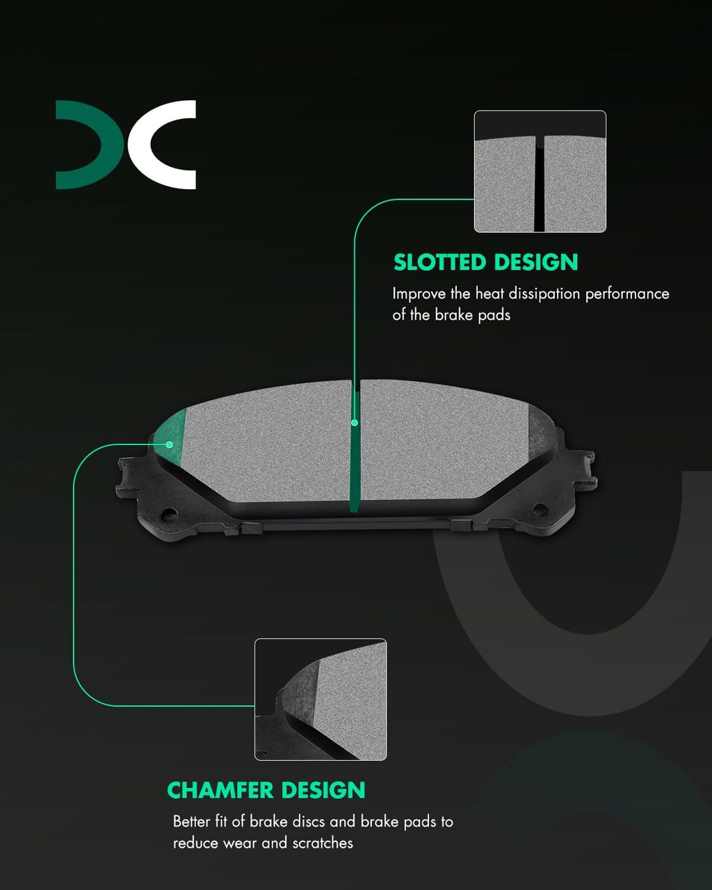 SCITOO Brake Kits For Lexus For RX350/For RX450h 2010-2015,For Toyota For Highlander 2014-2019,For Sienna 2011-2020 Drilled & Slotted Disc Brake Rotors and Ceramic Brake Pads 31511;31544;D1324;D1391