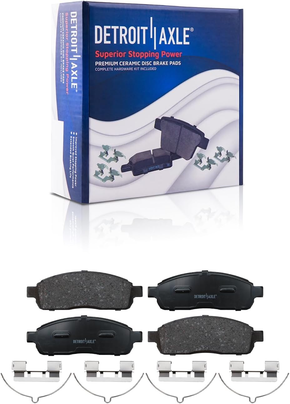 Detroit Axle - RWD 6 Lugs Front Brake Kit for 04-08 Ford F-150 06-08 Lincoln Mark LT 2004 2005 2006 2007 2008 Drilled and Slotted Brake Rotors Ceramic Brake Pads Replacement Brakes Kit