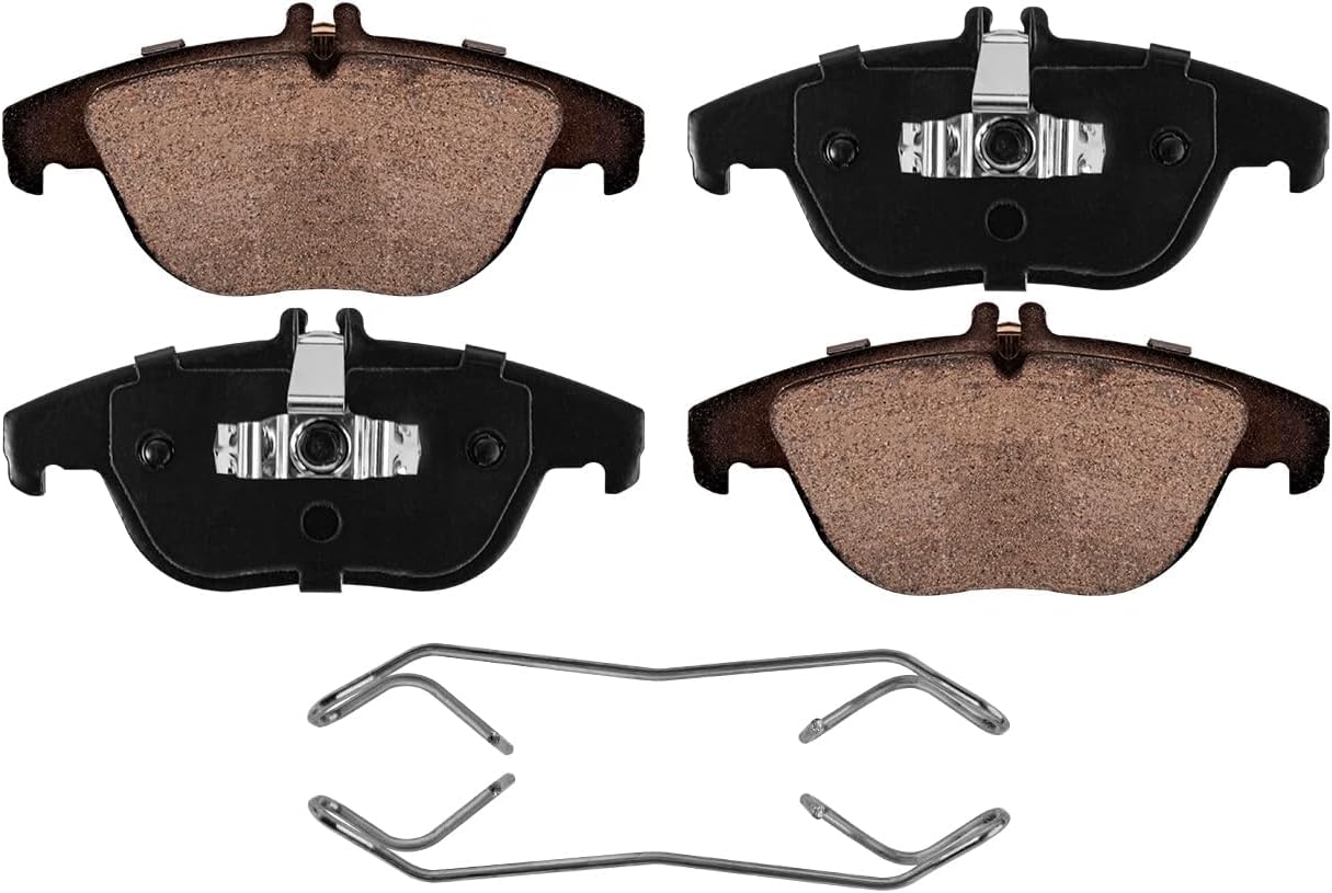 Detroit Axle - Rear Brake Kit for Mercedes-Benz C300 E350 C250 C350 E550, Disc Brake Rotors Ceramic Brakes Pads with Hardware Replacement : 11.81' inch Rotors