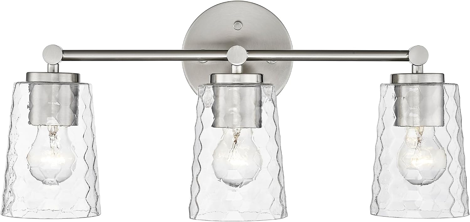 ML Lighting Ashli 3-Light Vanity Brushed Nickel