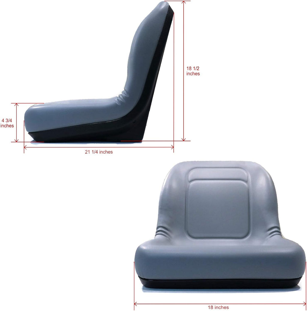 A&I Products New Grey HIGH Back SEAT for Hustler ZTR Zero Turn Lawn Mower Garden Tractor by The ROP Shop