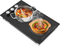 2 Burner Electric Cooktop, 20 Inch Touch Control Electric Stove Top with 5 Heating Level & Overheat Protection, Child Lock, 1 Waterproof Tape, Countertop/Embedded Mount Electrics Stovetop Burner