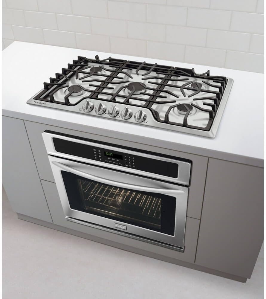 Frigidaire Gallery 36 Inch Stainless Steel Gas Cooktop, 5-Burner Range with Liquid Propane Cooktop Conversion Kit, FGGC3645QS