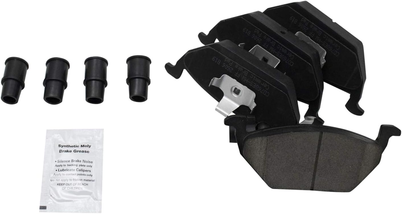 TRQ Front and Rear Brake Pad and Rotor Set Ceramic Compatible with 2011 Volkswagen Jetta
