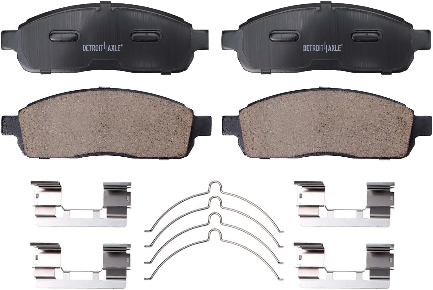 Detroit Axle - Brake Kit for 4WD 2004-2008 Ford F-150 Lincoln Mark LT Drilled and Slotted Brake Rotors Ceramic Brakes Pads Front and Rear Replacement : 12.99' inch Front and 13.69' inch Rear Rotors