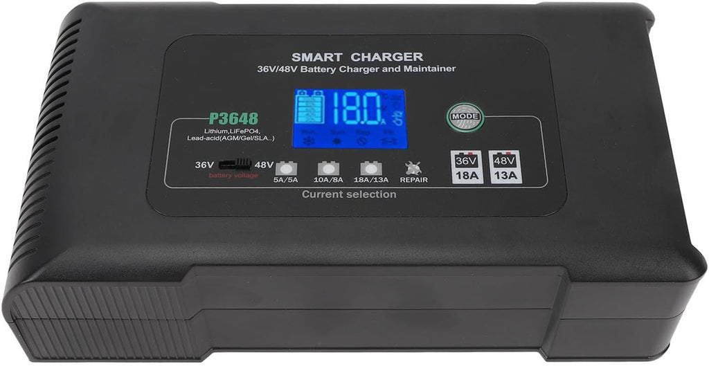 Keenso Golf Cart Battery Charger, Golf Cart Battery Charger Smart 36V 18A 48V 13A Repair Battery Charger with for EZGO TXT Plug for Truck Lawnmower 100 240V (US Plug (100-240V))
