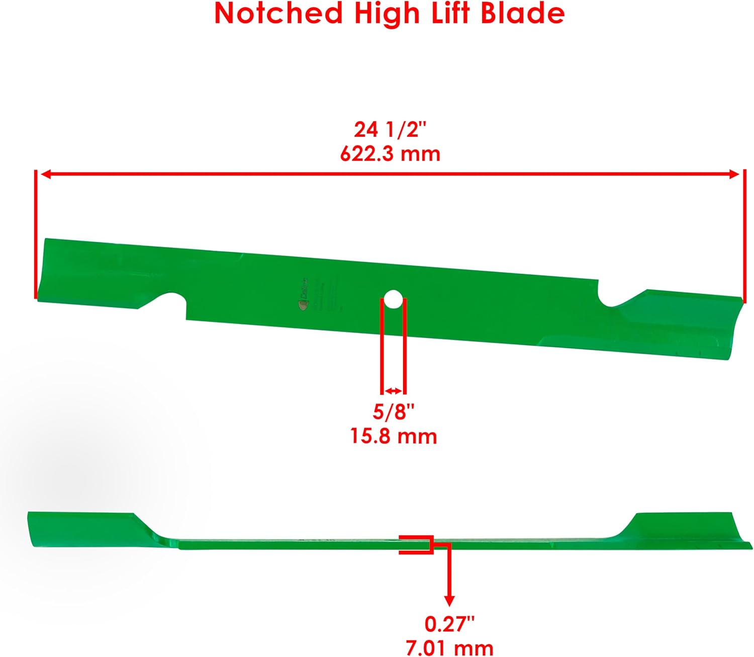 Caltric 48112 482882 481709 481701 0400141 04001-41 72' Deck Blades with Bolts Compatible with Scag