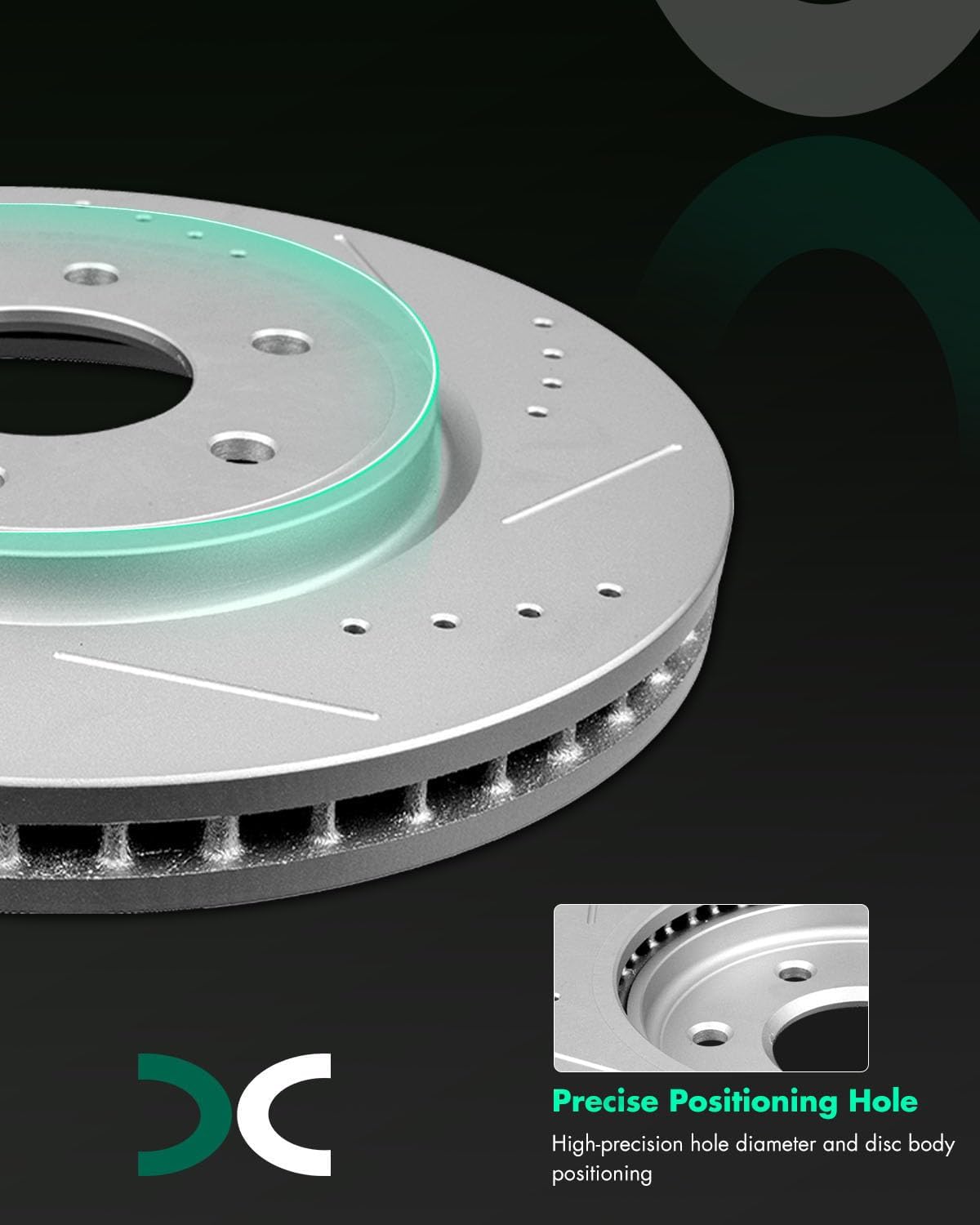 SCITOO Brake Kits - (2) Front Drilled and Slotted Brake Rotors (4) Ceramic Pads for 05-18 for Nissan Frontier,05-12 for Nissan Pathfinder,05-15 for Nissan Xterra,09-12 for Suzuki Equator