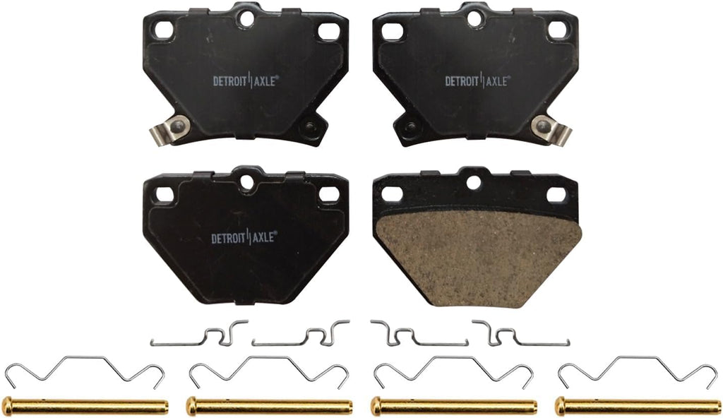 Detroit Axle - Brake Kit for Toyota 2005-2006 Corolla 2003-2007 Matrix 2003-2006 Pontiac Vibe, Front and Rear Drilled & Slotted Disc Brake Rotors Ceramic Brake Pads Replacement