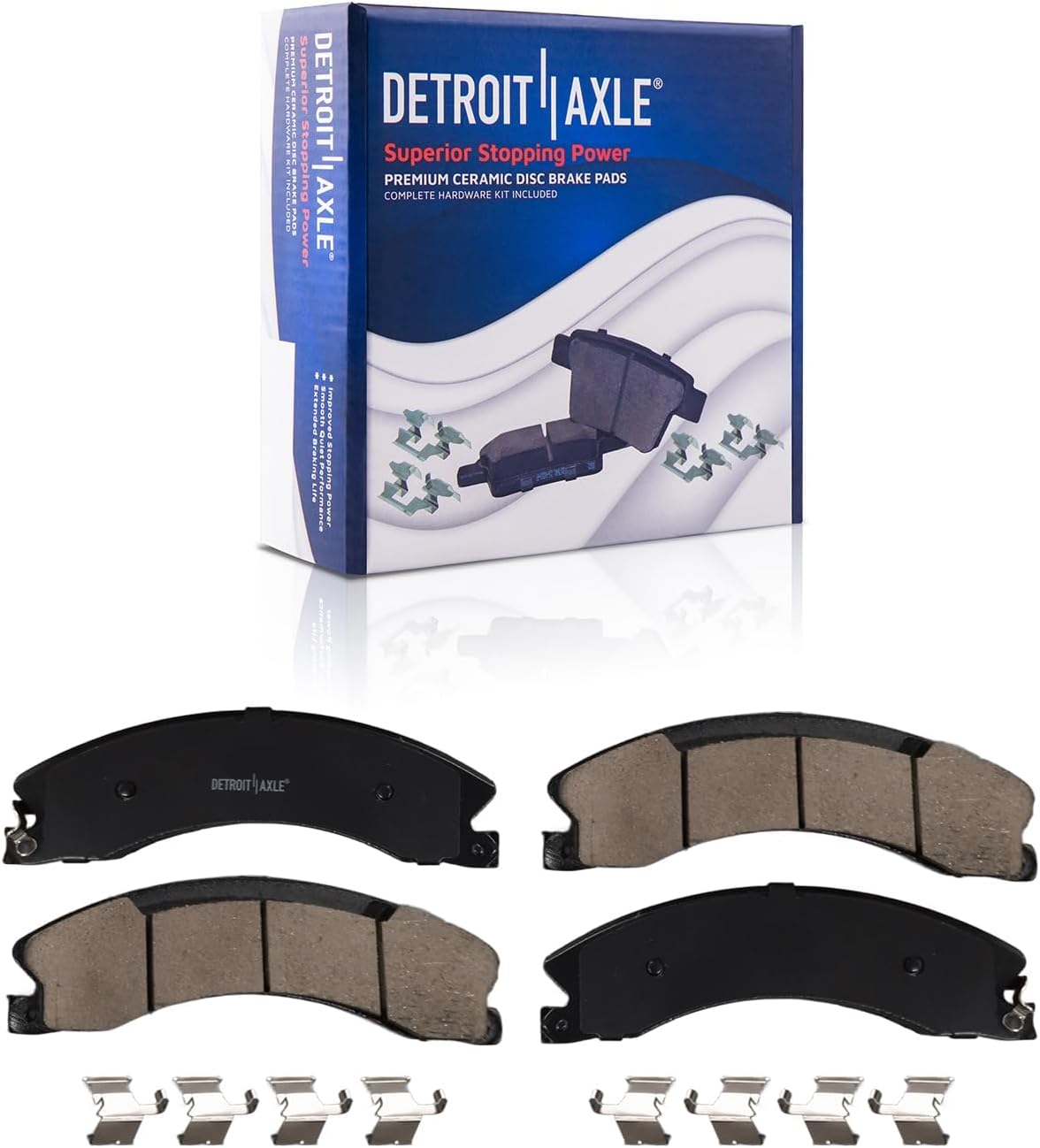 Detroit Axle - Brake Kit for 2016-2023 Nissan Titan XD Drilled and Slotted Disc Brake Rotors Ceramic Brake Pads Replacement: 14.17' inch Front and 14.37' inch Rear Rotor
