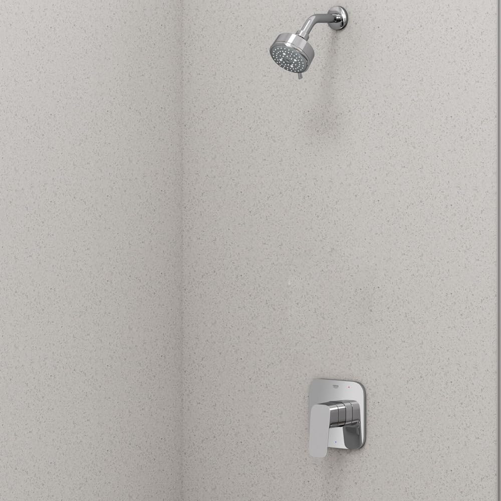 Grohe 1053770000 Cubeo Pressure Balance Valve Shower Trim Kit, StarLight Chrome