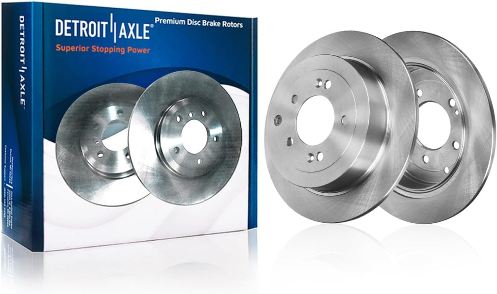 Detroit Axle - 8pc Brake Kit for 2017 2018 2019 2020 2021 2022 Kia Sportage, Disc Brake Rotors Ceramic Brakes Pads with Hardware Replacement : 12.60' inch Front and 11.89' inch Rear Rotor