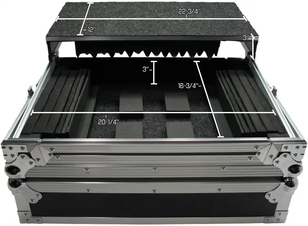 Harmony Audio HCMINILT Flight Glide Laptop Stand DJ Custom Case Compatible with Stanton DJC.4
