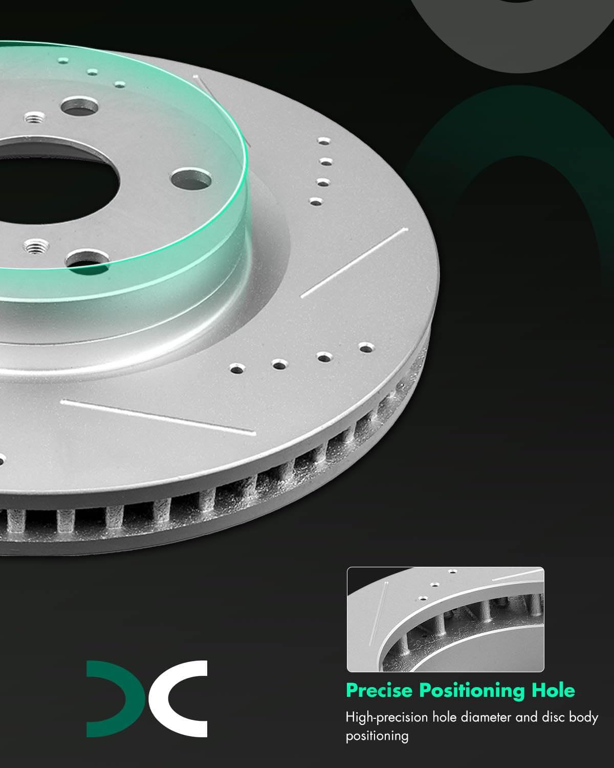 SCITOO Brake Kit Front Brake Rotors and Ceramic Brake Pads fit for 2013-2018 for Lexus ES300h,2007-2018 for Lexus ES350,2008-2018 for Toyota Avalon,2007-2017 for Toyota Camry