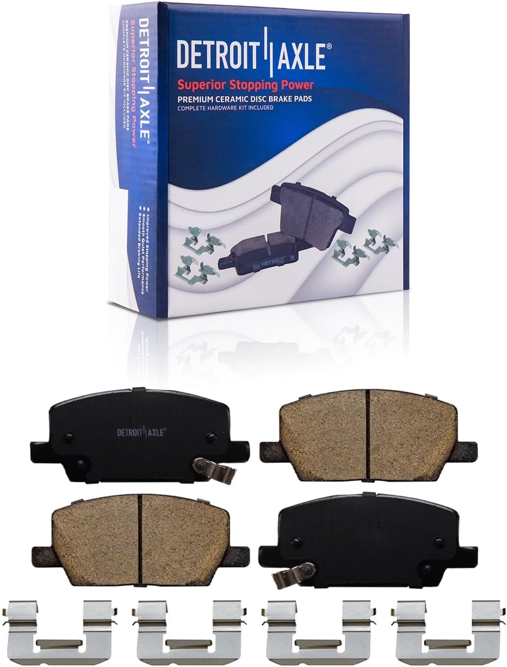 Detroit Axle - 4pc Front Brake Kit for 2018-2022 Chevrolet Trax Buick Encore, Disc Brake Rotors Ceramic Brakes Pads 2019 2020 2021 Replacement : 11.81' inch Rotors