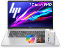 HP 17.3' FHD IPS Business Laptop, AMD Ryzen 5 7430U(6-Core), 16GB RAM, 1TB Storage(512GB+500GB External Drive), Numeric Keypad, Fast Charge, Windows 11, WOWPC USB, no Mouse