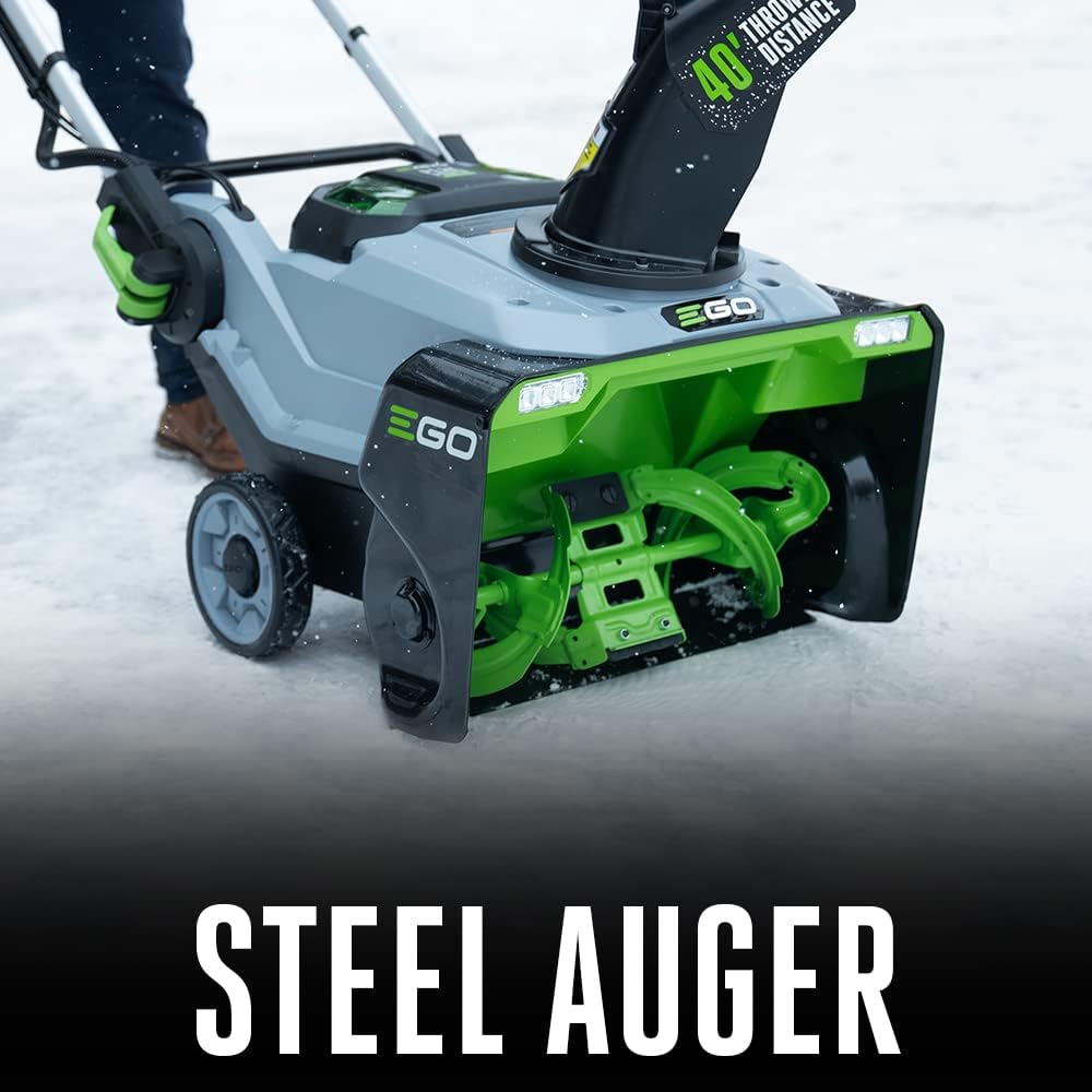 EGO POWER+ 21' Electric Snow Blower, Cordless Steel Auger, Includes (2) 56V 5.0Ah Batteries and Dual Port Charger - SNT2112