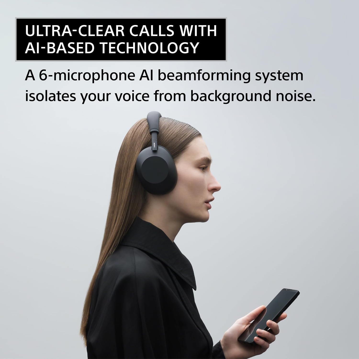 Sony WH-1000XM6/B Best Wireless Noise Canceling Headphones, Black Bundle with Deco Essentials Exclusive CPS 26 Month Protection Pack | Official USA Partner Model