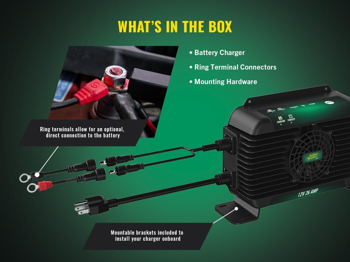 Battery Tender PowerPlus 48V, 15 AMP Battery Charger and Maintainer - Golf Cart and Marine Applications - IP68 Weather Resistant