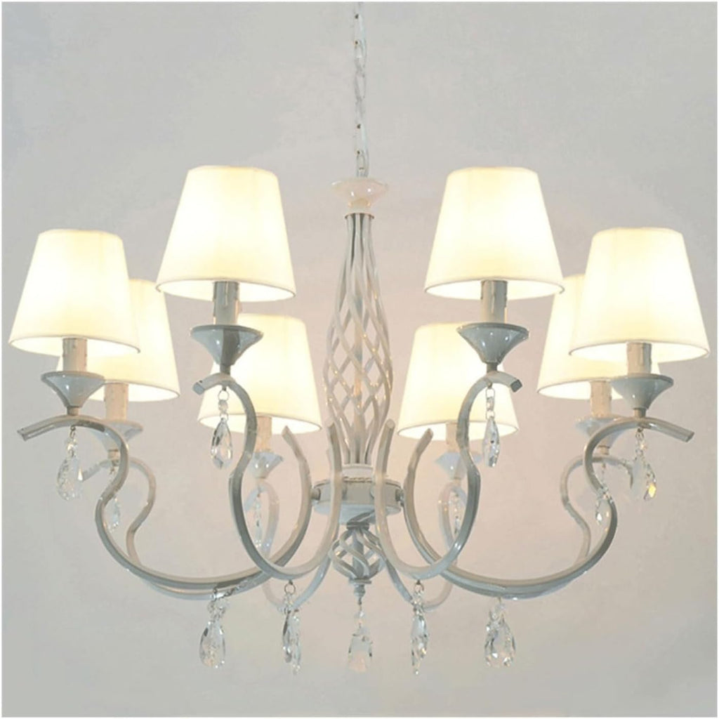 Industrial Pendant Light American Style Minimalist Candle Chandelier European Style Vintage Crystal Pendant Light Wrought Iron Ceiling Lighting Fixture Lamp for Dining Room Bathroom Foyer Living Room