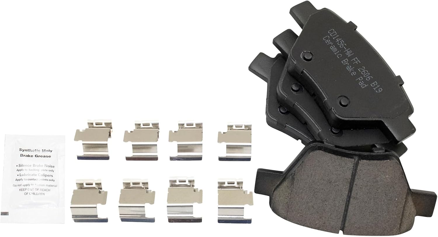 TRQ Front and Rear Brake Pad and Rotor Set Ceramic Compatible with 2011 Volkswagen Jetta