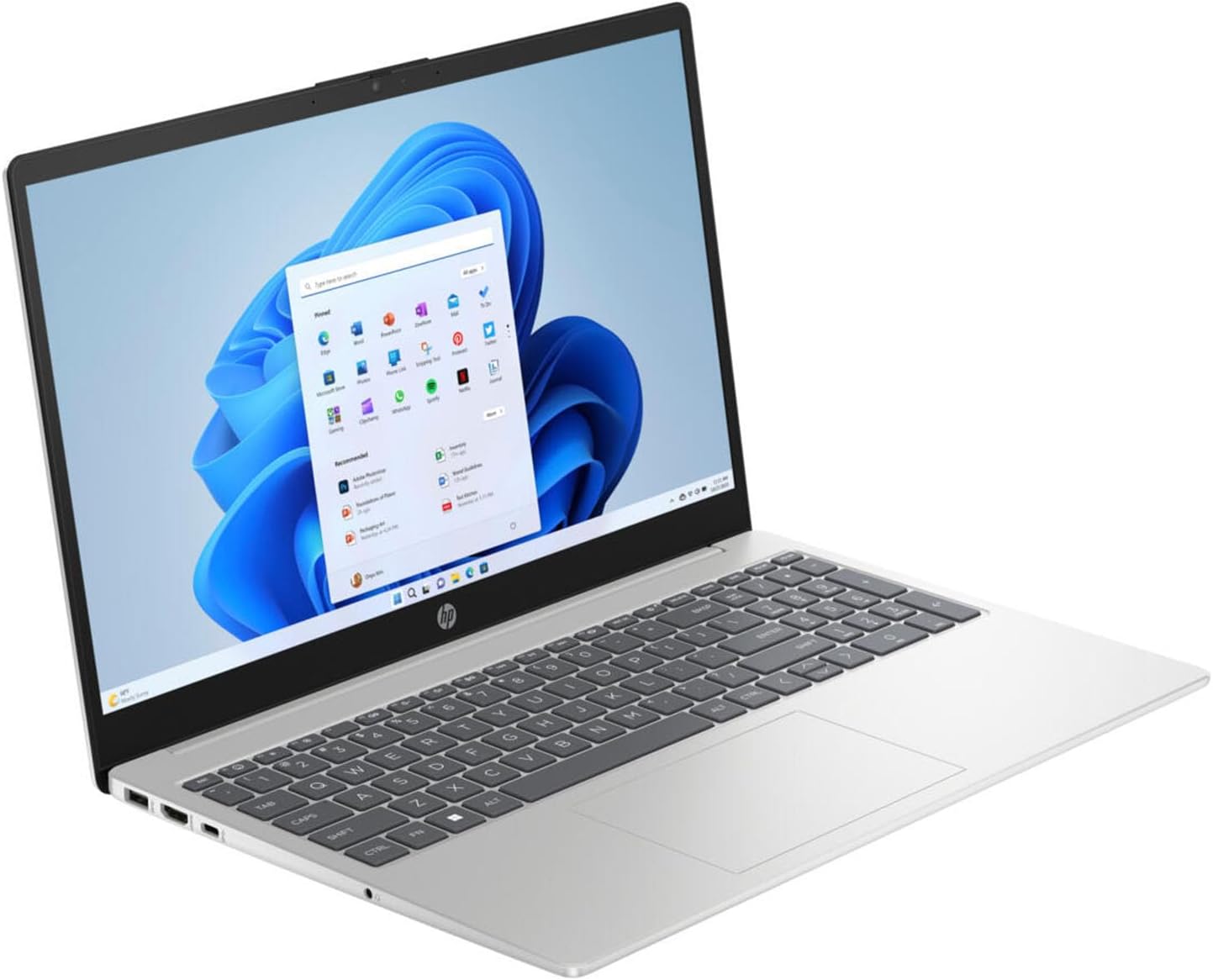 HP 15 Student & Business Laptop 15.6' IPS HD Display (Intel i3-N305, 8GB DDR4, 128GB SSD, Intel UHD, WiFi 6, Webcam, Bluetooth 5.4, Win 11 Home S-Mode) w/DKZ USB Port Expander